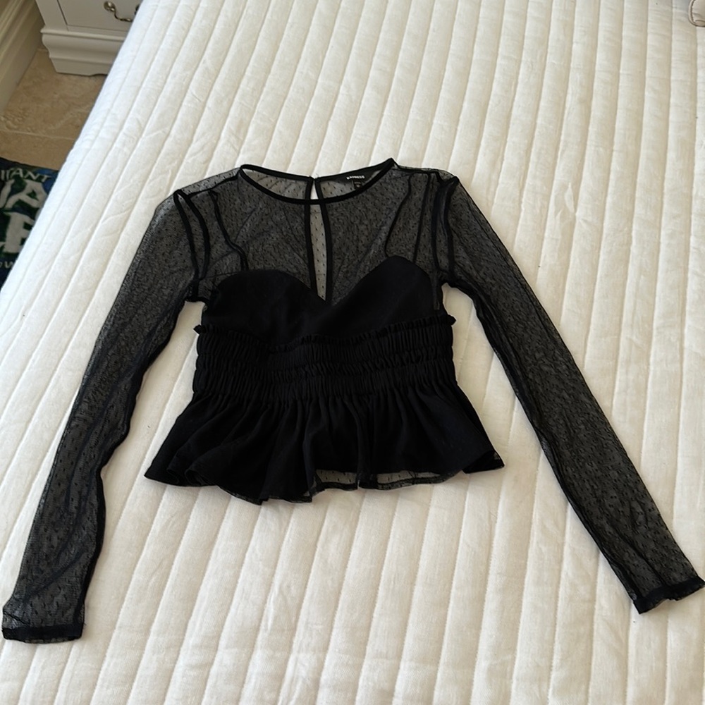 Black Women’s Express Sheer Top Size XSmall